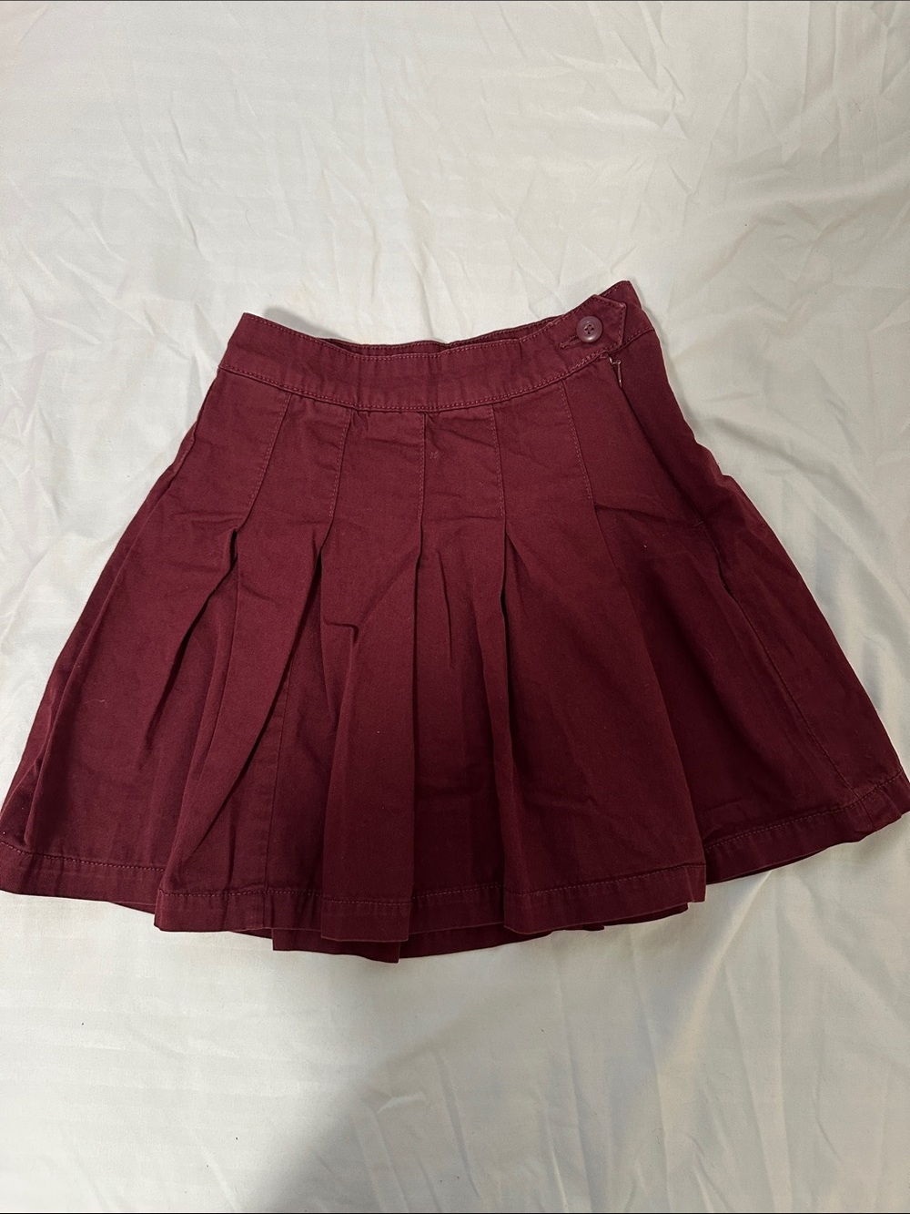 American Eagle Pleated Burgundy Women's Skirt